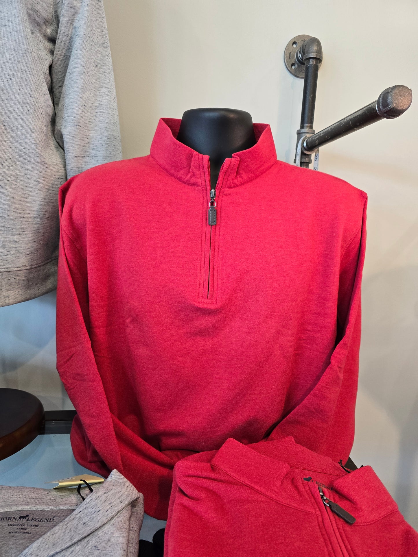 Horn Legend Mock neck 1/4 zip Jersey Pullover