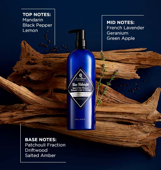 Blue Midnight™ Body & Hair Cleanser with Black Pepper & Lavender