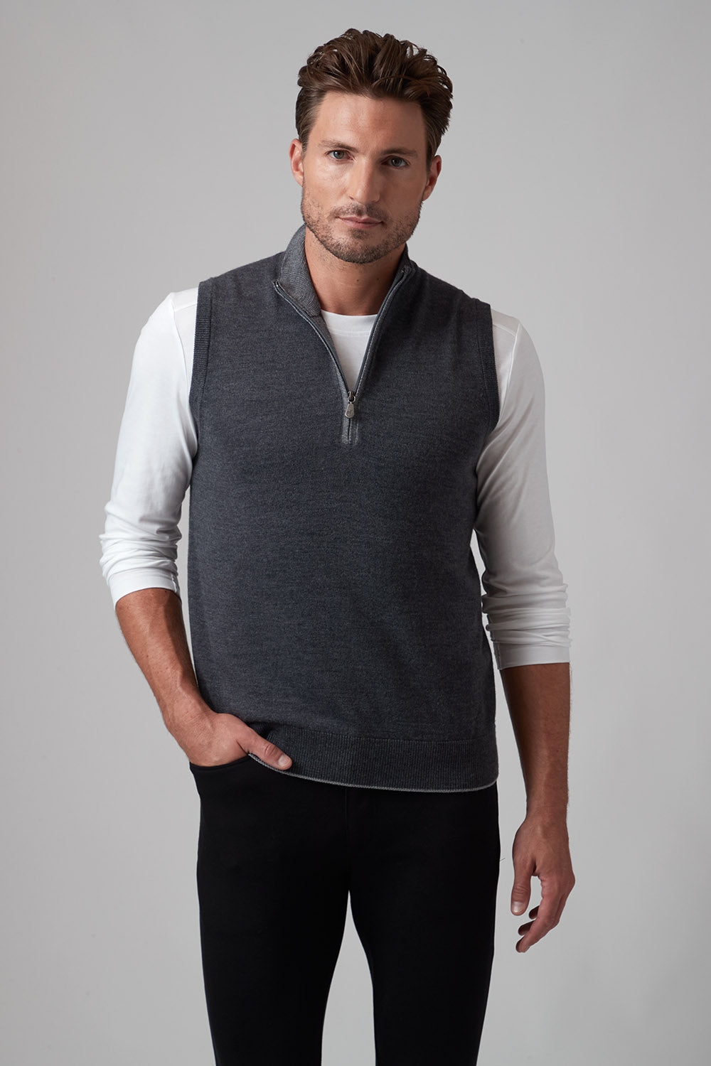 Raffi 1/4 Zip Byron Sweater Vest