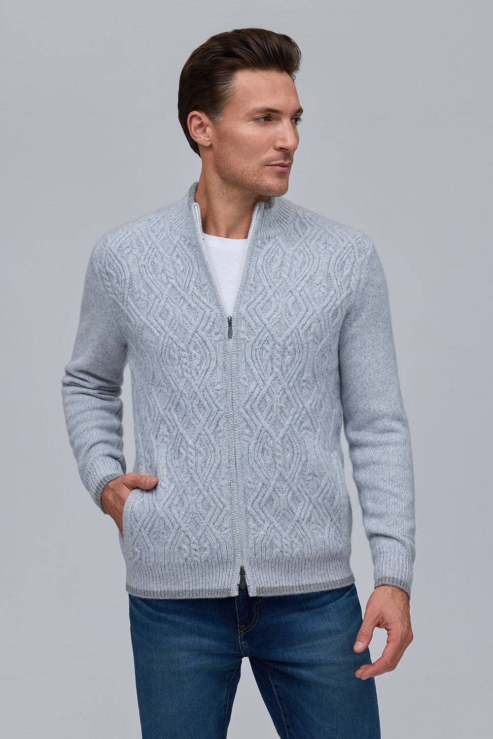 Long Sleeve Mouline Cardigan Jacket