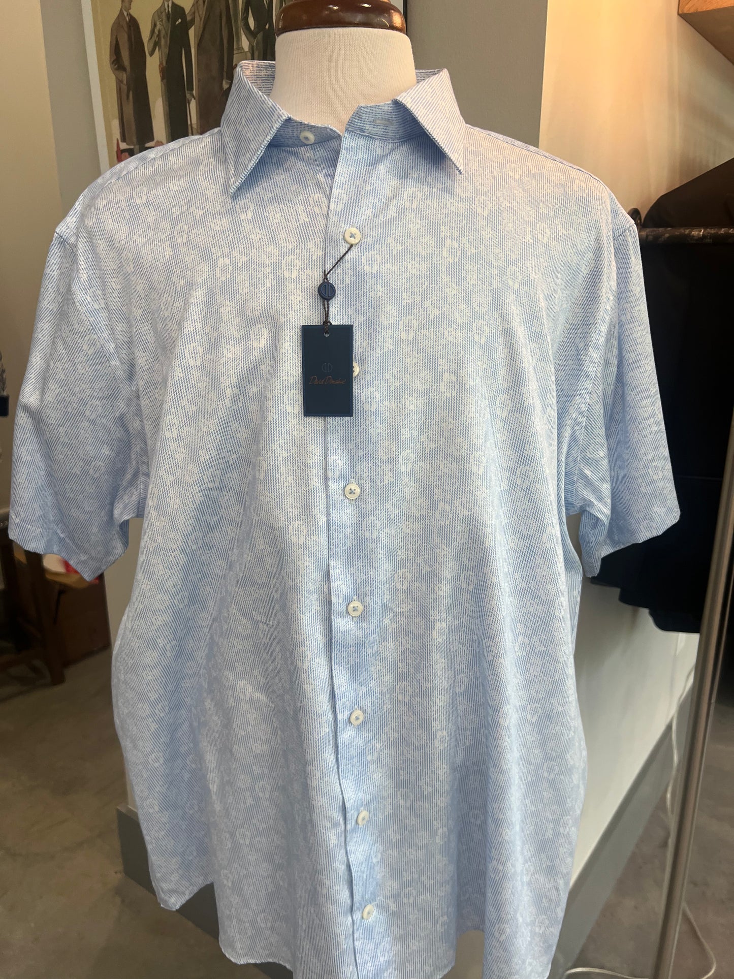 David Donahue Short Sleeve Button Down Shirts