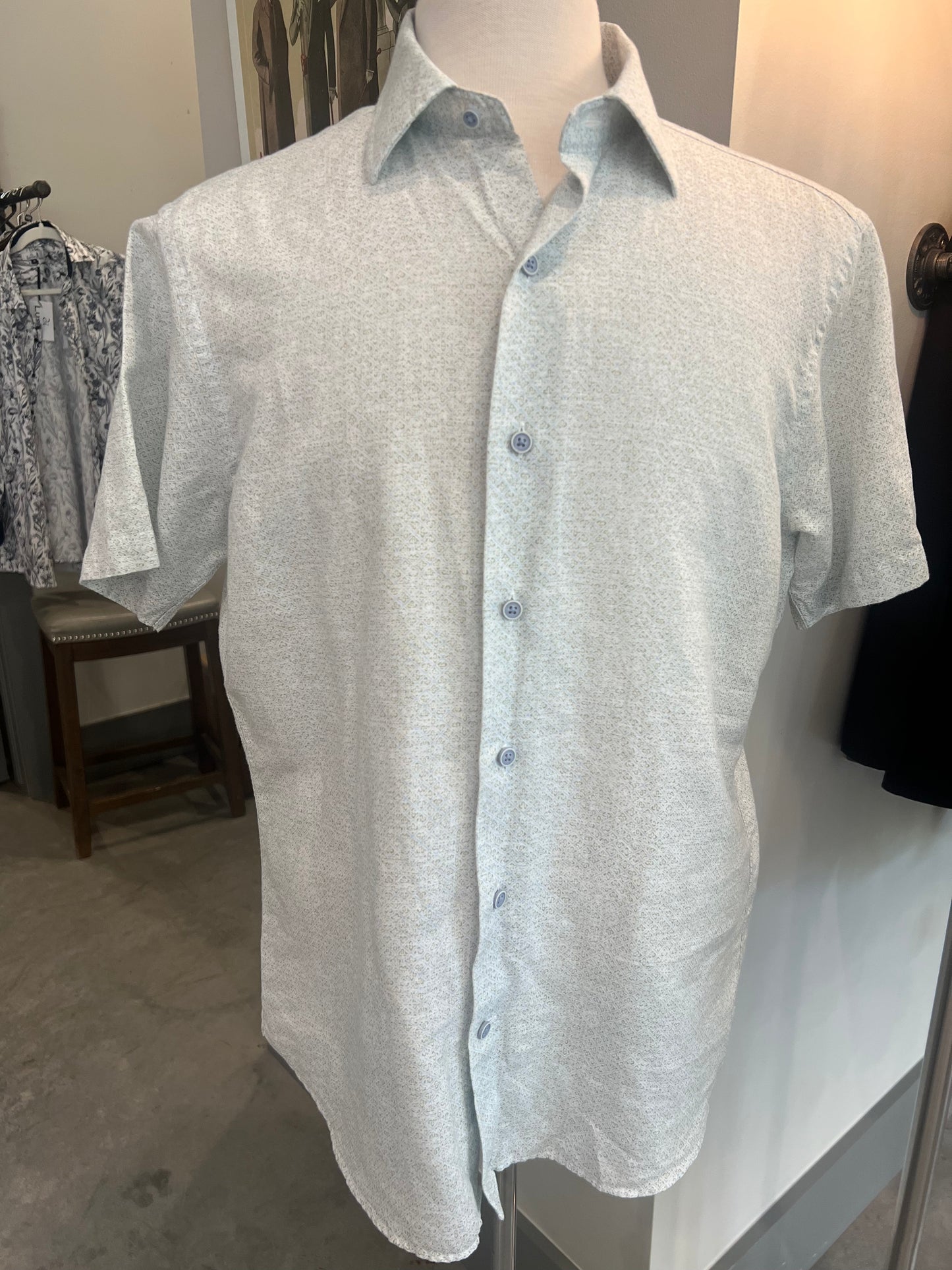 David Donahue Short Sleeve Button Down Shirts