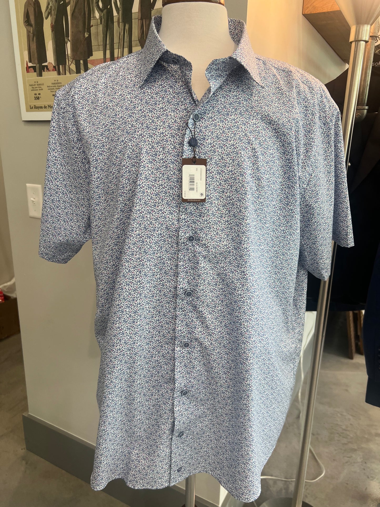 David Donahue Short Sleeve Button Down Shirts