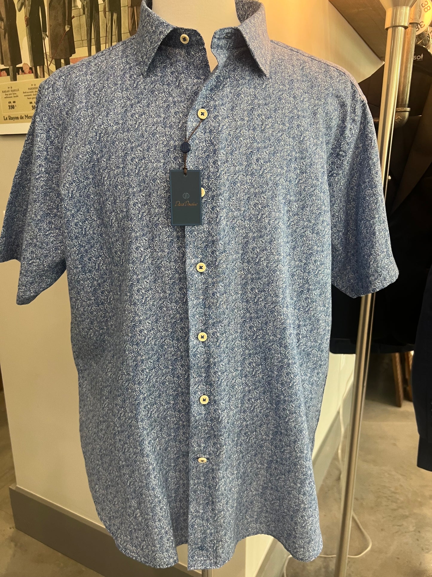 David Donahue Short Sleeve Button Down Shirts