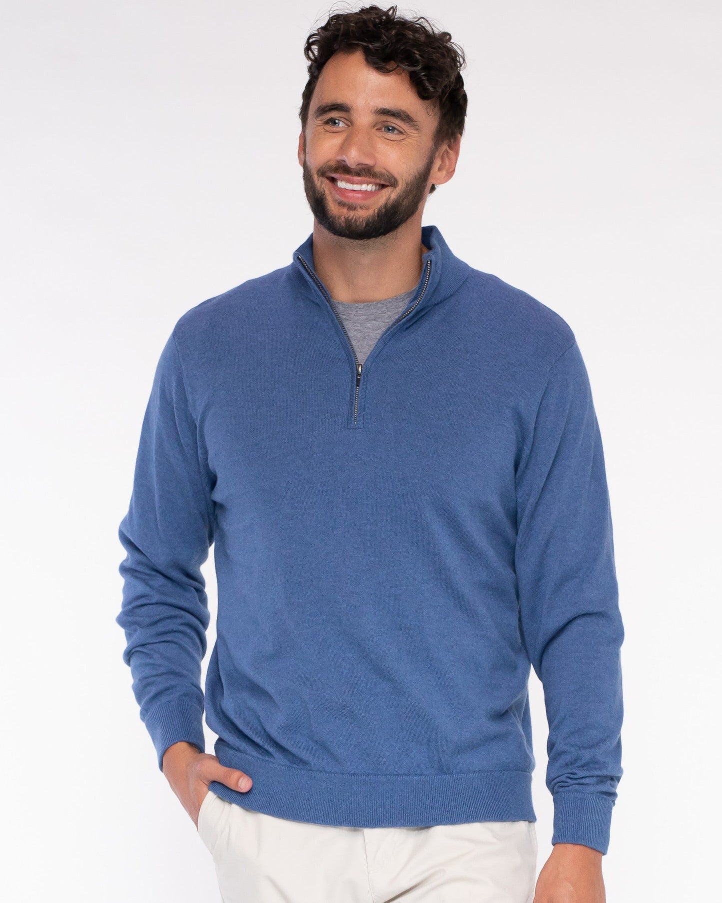 Alashan LongSleeve 1/4zip Cotton Cashmere