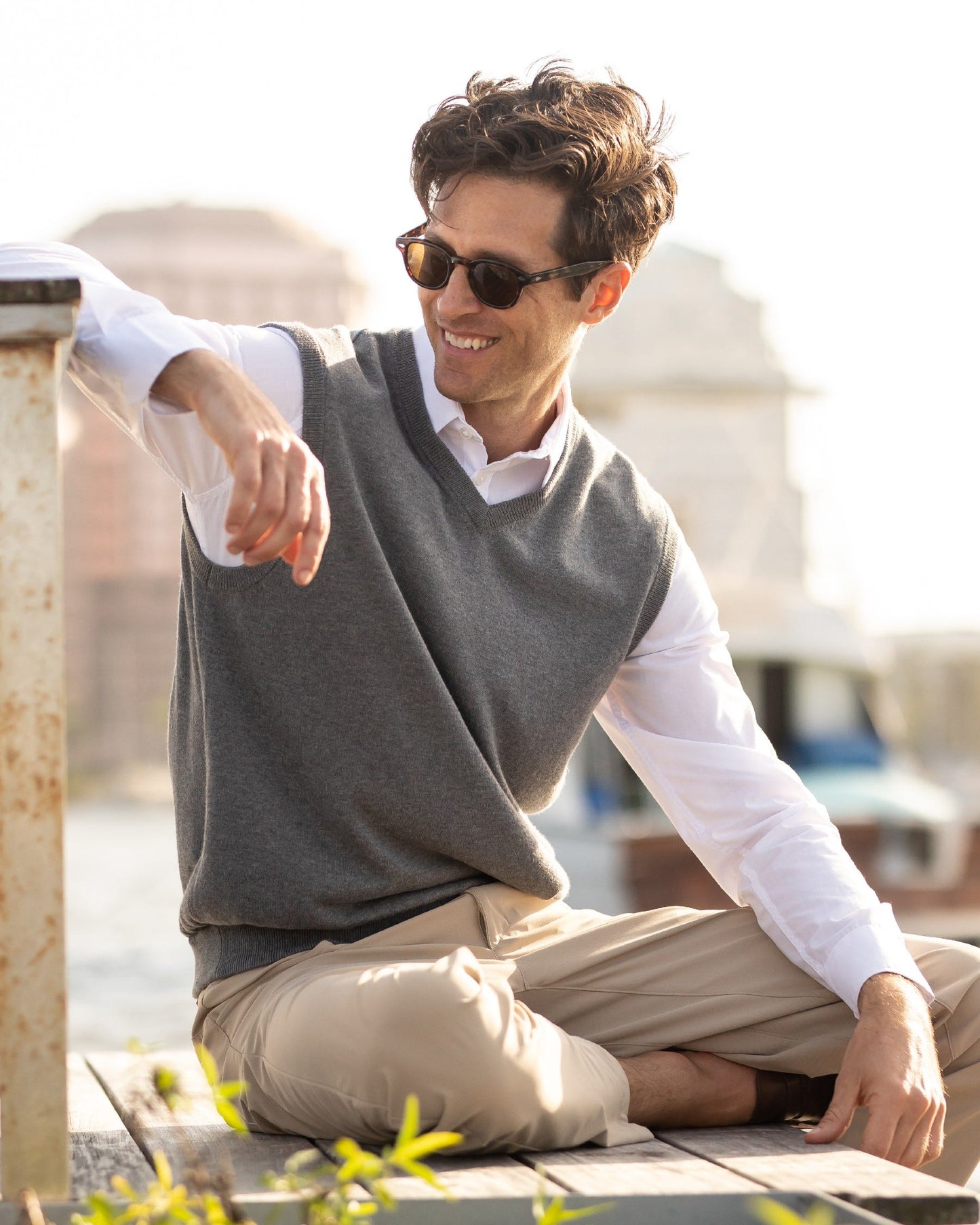 Alashan Cotton Cashmere Vneck Vest