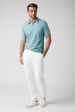Wesley Aqua Cotton 2 button polo