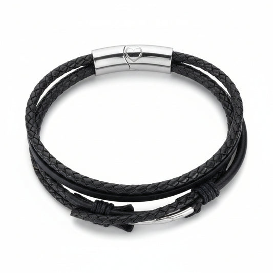 Trafalgar Leather & Silver Bracelet Collection