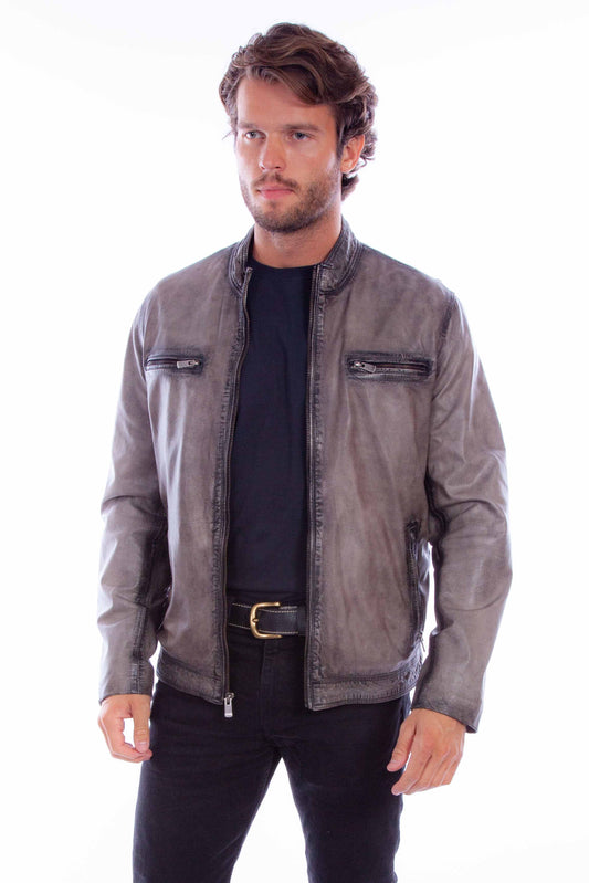 Scully 2040 Leather Jacket Distressed Windbreaker