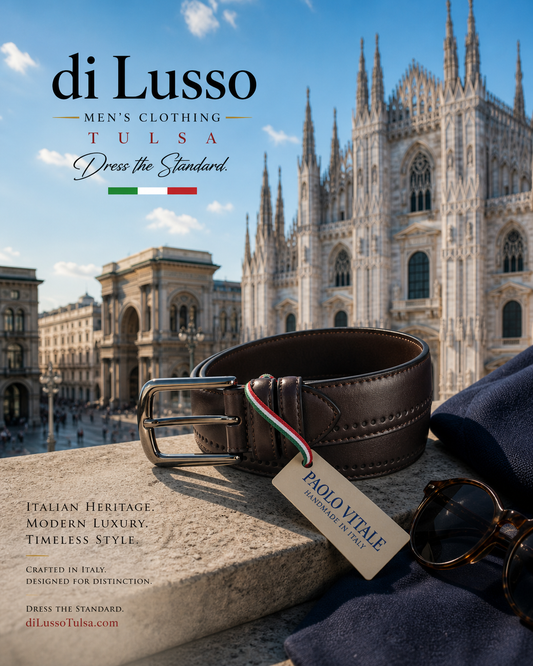Paolo Vitale Handcrafted Brogue Belts Cut to Order