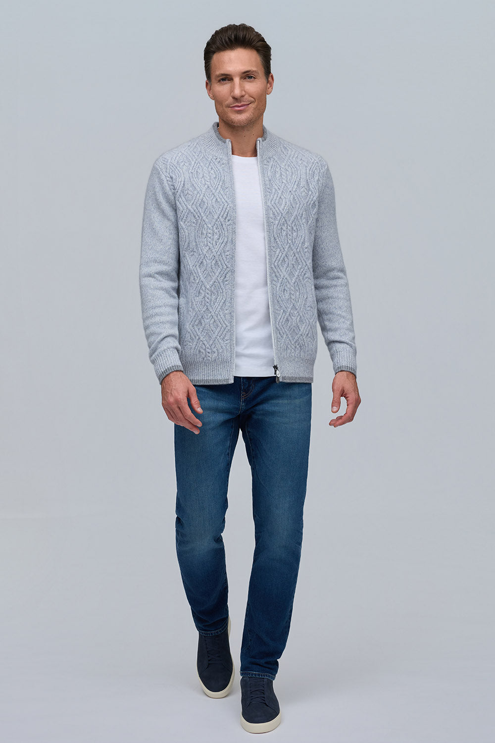 Long Sleeve Mouline Cardigan Jacket