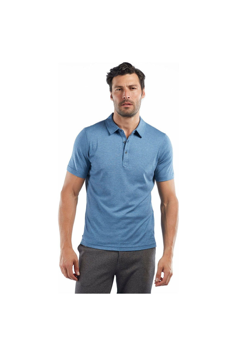 Sherwood Aqua Cotton Short Sleeve 3 Button Polo