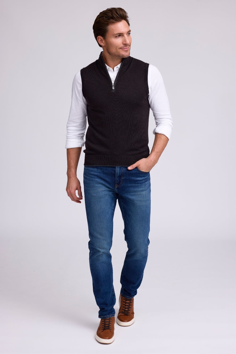 The Byron 1/4 zip vest