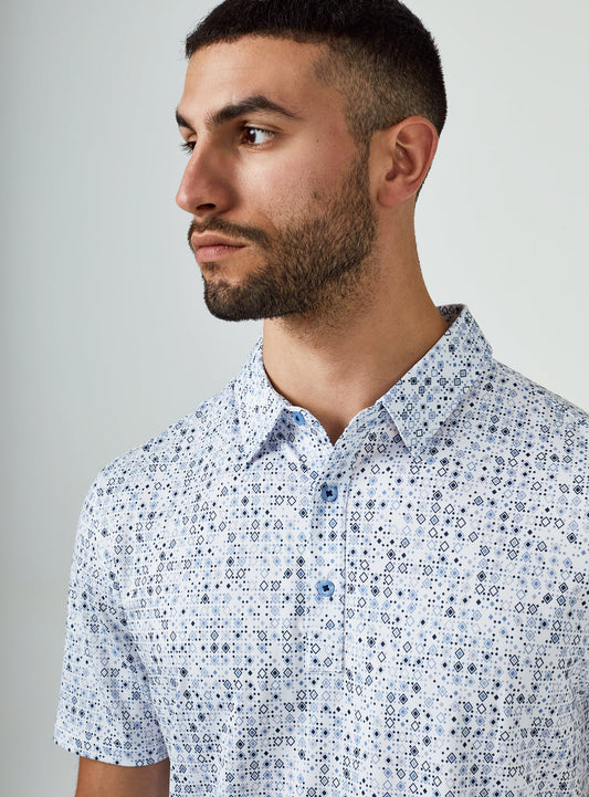 7 Diamond Short Sleeve Performance Polo