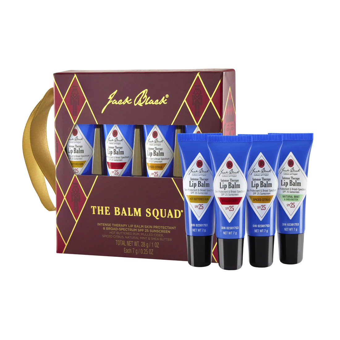 The Balm Squad® with Natural Mint & Shea Butter (x2) & Shea Butter & Vitamin E Lip Balms