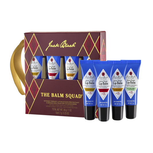 The Balm Squad® with Natural Mint & Shea Butter (x2) & Shea Butter & Vitamin E Lip Balms