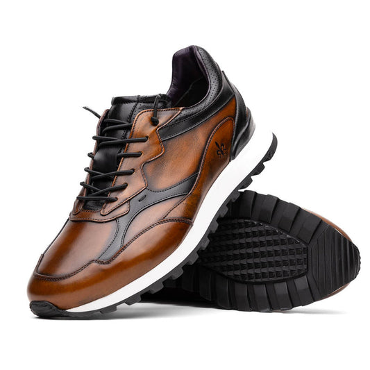 Bravo Hand Finished Trainer Cognac/Black