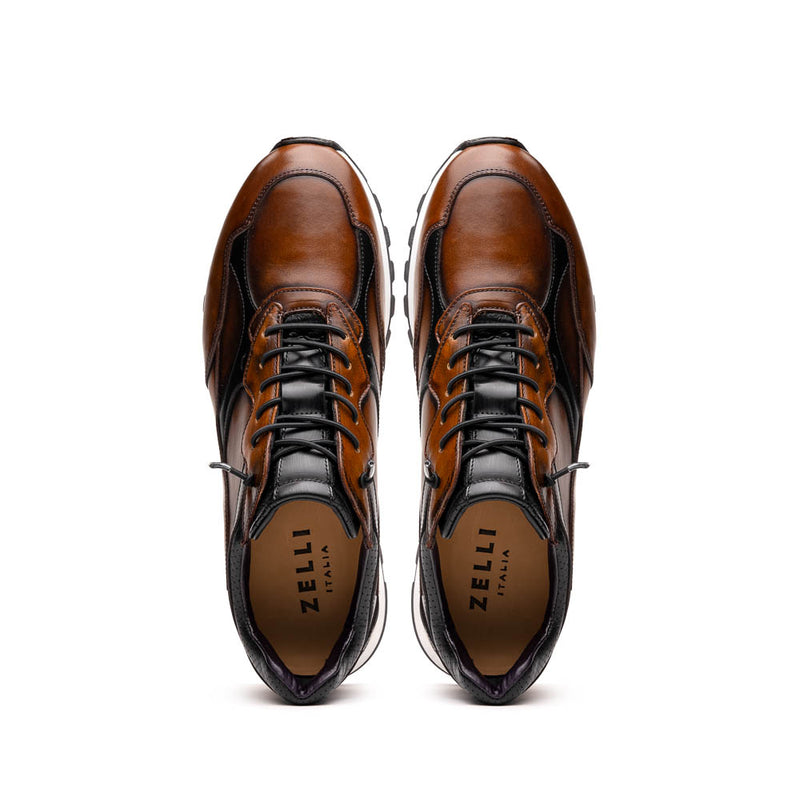 Bravo Hand Finished Trainer Cognac/Black